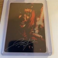 Metal Trading Card Sith Lord Darth Maul Signed by James St Art Star Wars
