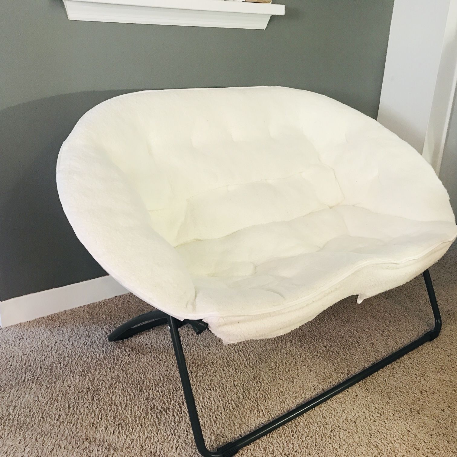 Double sherpa chair hot sale
