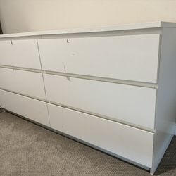 White 6 Drawer Dresser 