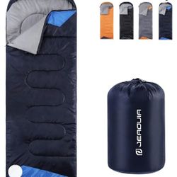Backpacking Sleeping Bag, Lightweight Waterproof Cold Weather Camping Hiking Traveling Hunting Sleeping Bag with Compression Bag for Adults and Kids