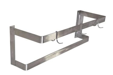 60" Stainless Steel NSF Sapphire Manufacturing SM-WR60 Pot Rack Wall-mounted Double Bar #4558