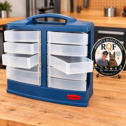 Rubbermaid Blue Portable Storage Organizer with Drawers