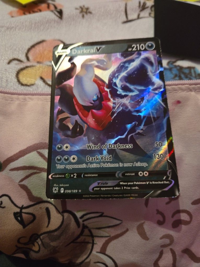 Pockemon Card Darkrai V Hp 210