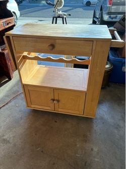 ROLLING BUTCHER BLOCK ISLAND