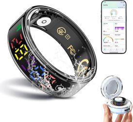 Rmana Smart Ring Black Size 11 Fitness Tracker Heart Rate Sleep Monitor