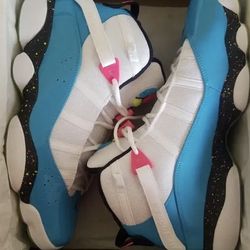 Jordan 6 Rings White Light Blue Fury Cyber