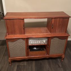 Vintage Record Player Console 