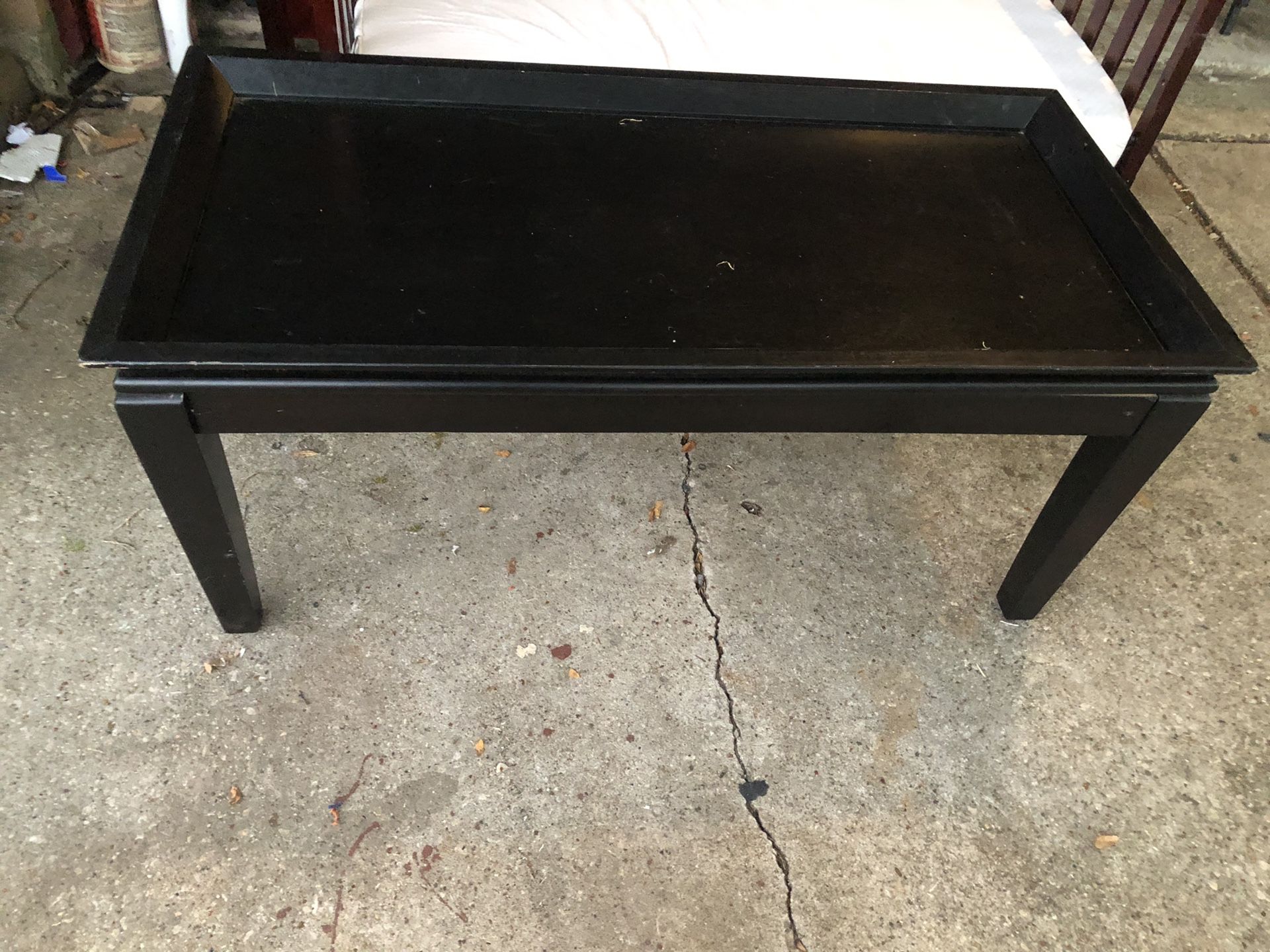 Measurements approximately 4 ft x 2 ft x 1.5 ft coffee table