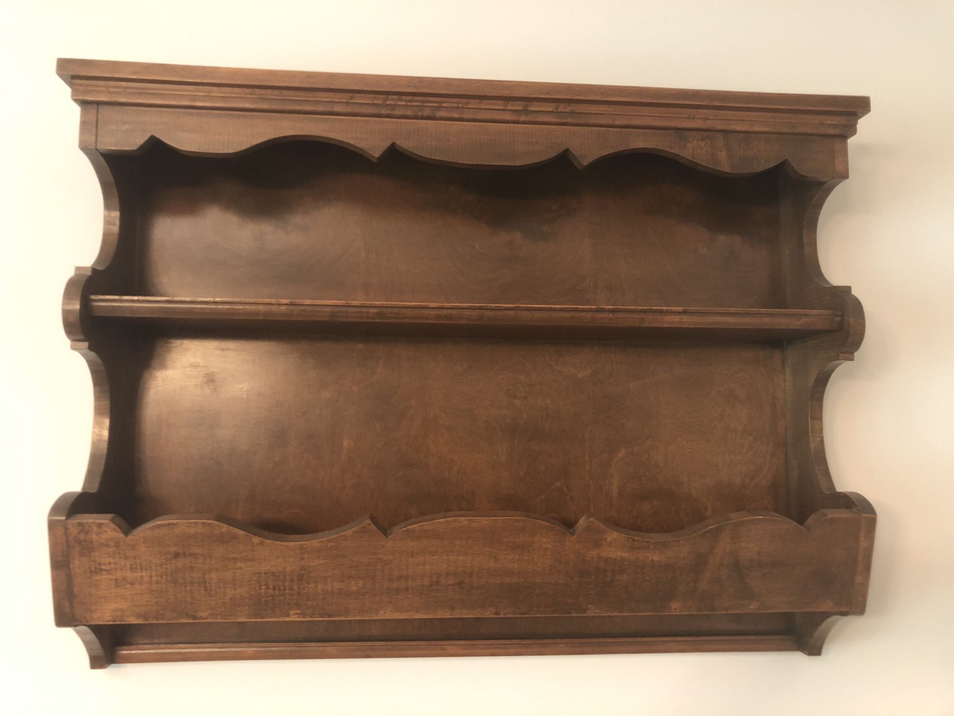Wooden Wall Shelf/ Dish Display