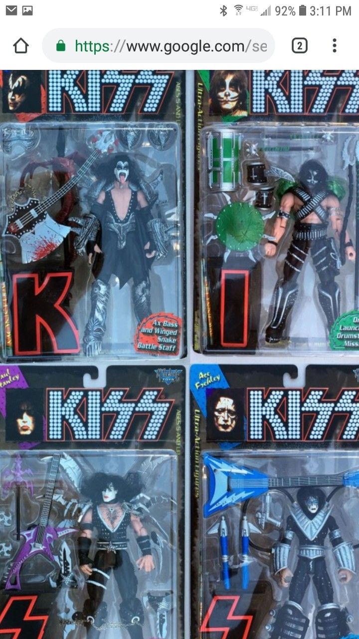 RARE KISS " LETTERS " ACTION FIGURES !