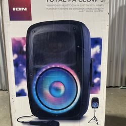 Ion Audio Total PA Glow 3 High Power Bluetooth PA System with Lights