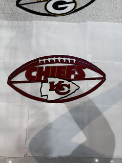 Football Chiefs Colorful Metal Sign 9x18 18 Gauge Steel Wall Decor