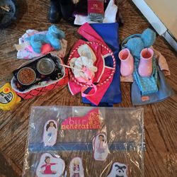 4 Our Generation Outfits For 18" Doll And 1 Our Generation Puppy Kit