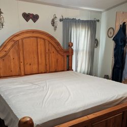 King Size  Solid Wood Frame Bed