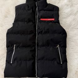 Men’s Black Prada Vest Size Large $200