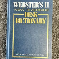 Webster’s II New Riverside Desk Dictionary Home And Office Edition 