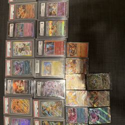 Massive Pokémon Collection – Slabs, EX, Full Arts, 1000+ Cards, Playmat & Tin