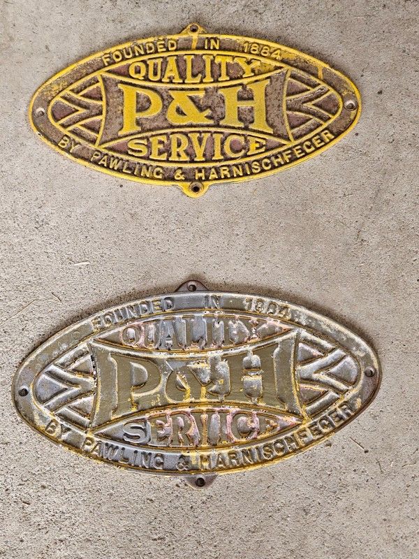 Original P&H Plaques