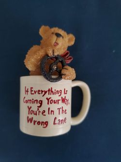 If everything is going your way you might be I. The wrong lane small bear in cup decor