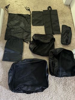 Black Travel Packing Cubes Set