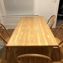 Solid Maple Dining Room Table 