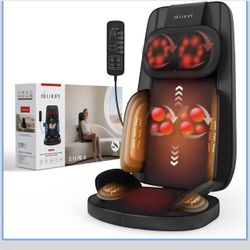 New Neck and Back Massager with Heat, 4D Kneading Back Massager for Pain Relief Deep Tissue, Comfortable Back Massage for Chair, Massage Mat for Offic