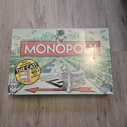 Hasbro Monopoly Classic Board Game With Cat Token New Sealed 2013