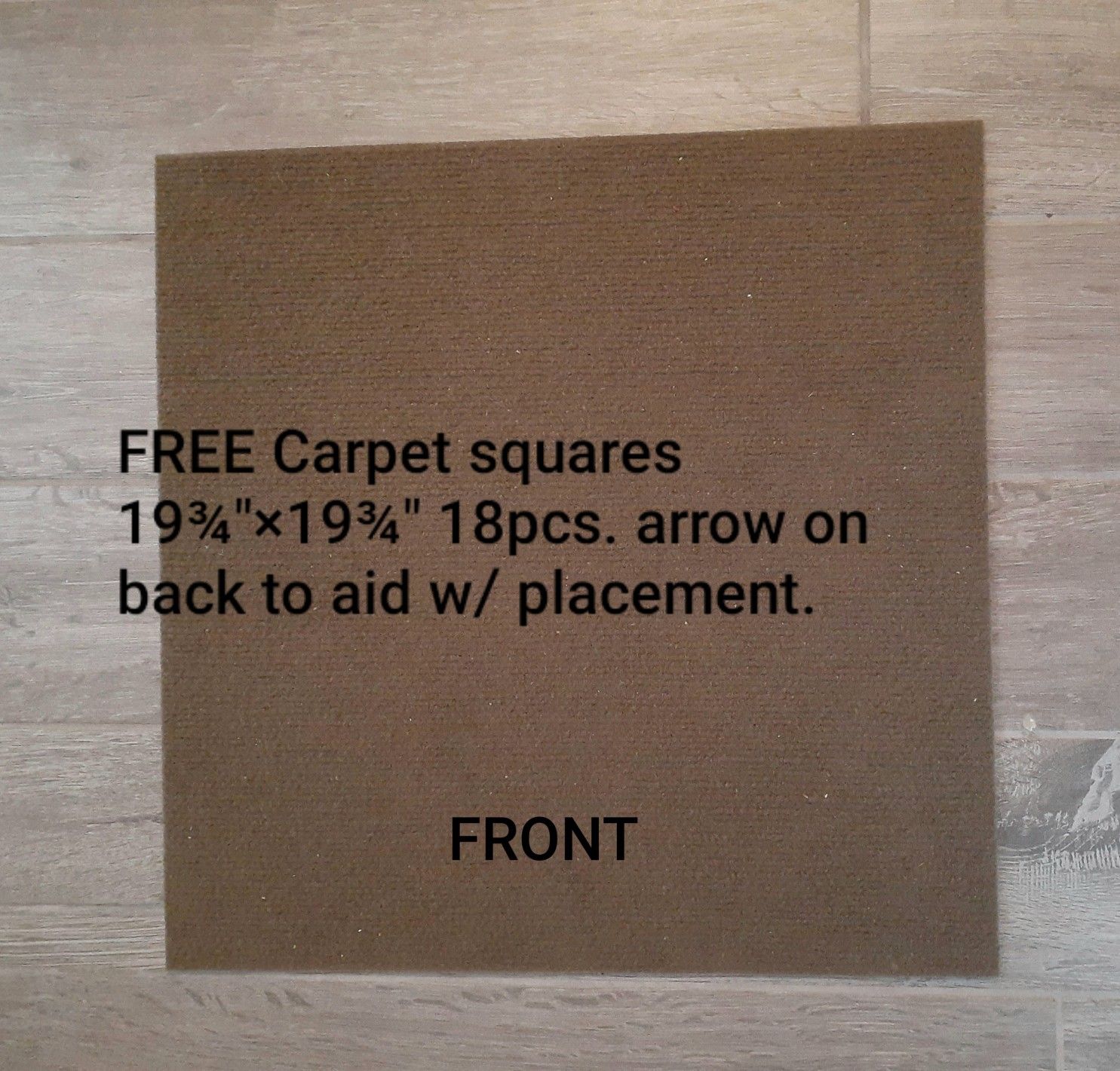 FREE CARPET SQUARES