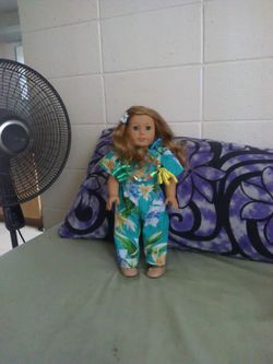 American girl doll Hawaiian print outfit