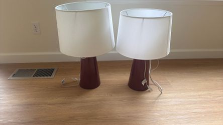 Big red and white lamp