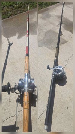 (2)1-Penn Senator, 6/0 (114) w/Fishing Pole +Guides, + 1-Olympic Dolphin (Model 615) w/6500 Fishing Pole