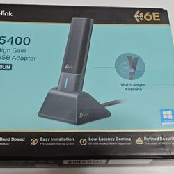 TP-Link AXE5400 WiFi 6E USB Adapter for Desktop PC (Archer TXE70UH) Tri-Band