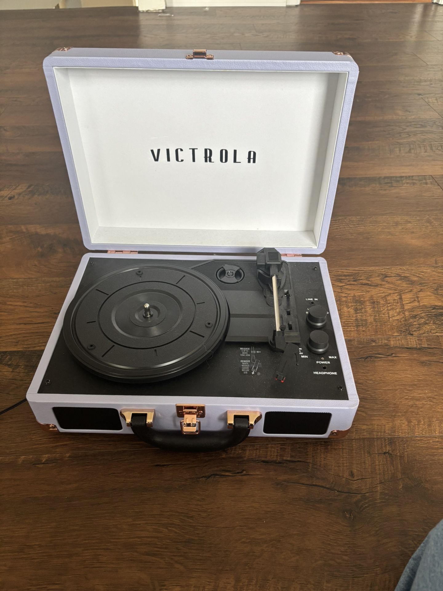 Victrola Lavender Record Player And Speaker