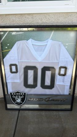Raiders Jersey Bud Light Framed