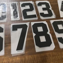 IRON ONS NUMBERS  (black/white)