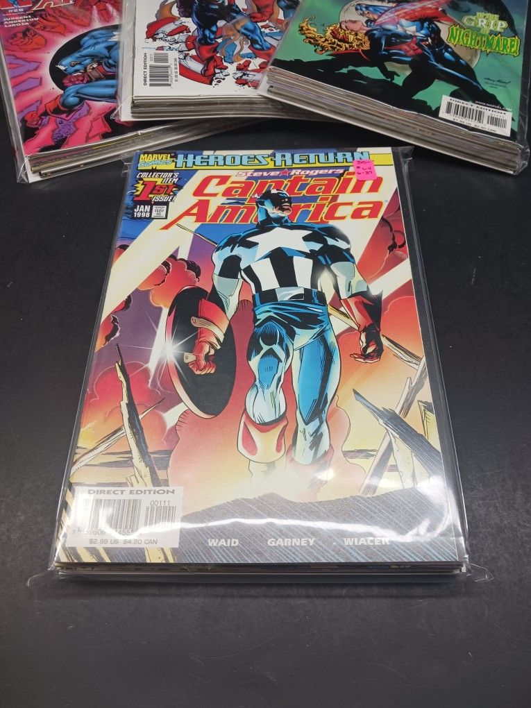 Captain America Vol 3 comic books #1-4, 6-37
