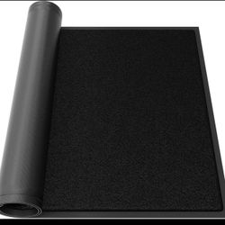Heavy Duty Front Door Mat – 36"x60" Non-Slip Waterproof (Black)