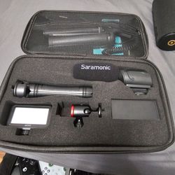 Movo iVlogger Video Kit for iPhone w Shotgun Microphone Tripod Mount & LED Light