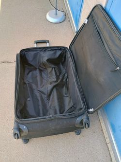 Very Nice Large Cloth Covered Suitcase