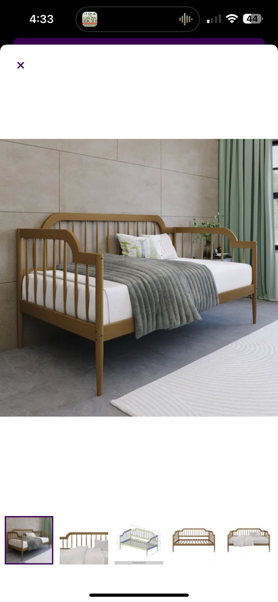 Boho Wood Oak Twin Daybed - NEW!