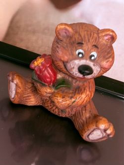 Cleo Bear Figurine 2.5" Vintage 1988