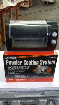 Powder coating system w/ toaster oven