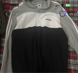New Adidas Color Block Full-Zip Hoodie