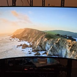 LG 45 Inch UltraGear OLED Curved Gaming Monitor WQHD 1440P with 240Hz Refresh Rate 0.03ms Response Time 