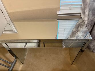 Mirrored Vanity / Console Table with 2 Drawers