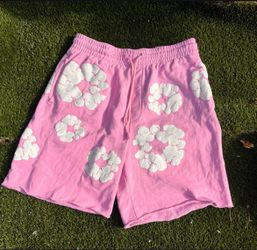 Pink denim tear