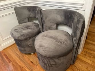 Swivel chairs to Ted velvet pet free smoke free with storage