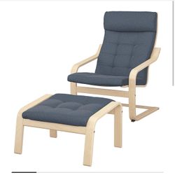 NEW IKEA Chair with Ottoman 