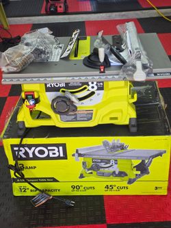 New RYOBI 13 Amp 8-1/4 in. Compact Portable Corded Jobsite Table Saw (No Stand)