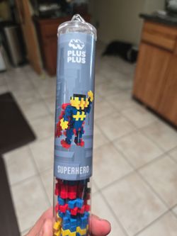 Plus-Plus Superhero Building Pieces Tube